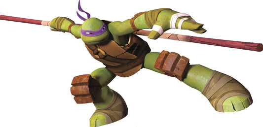 10 Inch Donatello Donnie Ninja Turtle TMNT Removable Peel Self Stick Wall Decal Sticker Art Kids Decor Boys Room 10 x 5 inches