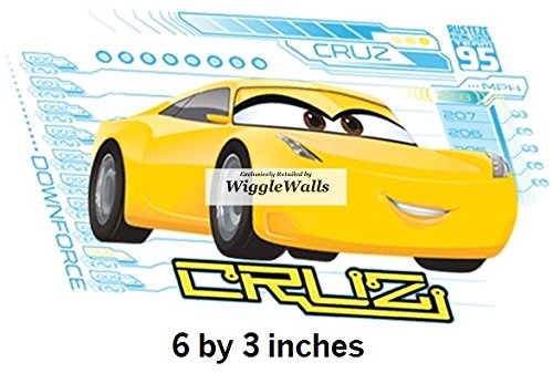 6 Inch Cruz Ramirez Wall Decal Sticker Disney Pixar Cars 3 Movie Removable Peel Self Stick Adhesive Vinyl Decorative Art Room Home Decor Kids Room Nursery Racing Decor 6 by 3 inches