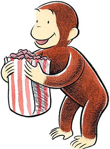 7 Inch Curious George Peanuts Decal Classic Storybook Monkey Removable Peel Self Stick Wall Sticker Art (Decoration for Walls Laptop Yeti Tumbler) Nursery Bedroom Home Decor 5 1/2 x 7 inch