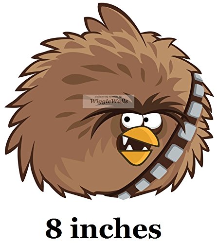 8 Inches Terrance Big Brother Chewbacca Chewie Wookie Angry Birds Star Wars Removable Peel Self Stick Adhesive Vinyl Decorative Wall Decal Sticker Art Kids Room Home Decor Girl Boy 8x8 Inch