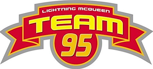 6 Inch Team Lightning McQueen 95 Flag Disney Pixar Cars 2 Movie Removable Wall Decal Sticker Art Home Racing Decor