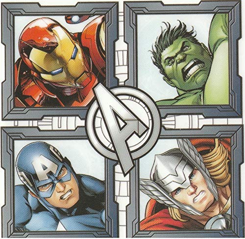 3 Inch Marvel Avengers Assemble Group Hulk Iron Man Captain America Thor Removable Wall Decal Sticker Home Decor 3 inch Wide x 3 inch Tall