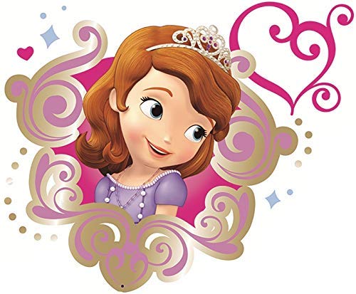 9 Inch Sofia The First Decal Disney Princess Repositionable Removable Peel Self Stick Wall Sticker Art Home Decor (Decoration for Walls Laptop Tumbler) 9 by 8 inch