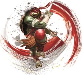 4 Inch Raph Raphael Ninja Turtle TMNT Removable Peel Self Stick Wall Decal Sticker Art Kids Decor Boys Room 4 x 3 1/2 inches