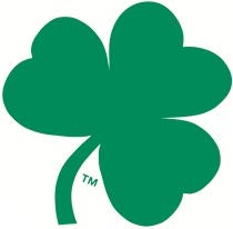 1 1/2 Inch Notre Dame Green Shamrock Logo Decal University of Notre Dame Fighting Irish ND Removable Wall Sticker Art NCAA Home Room Decor