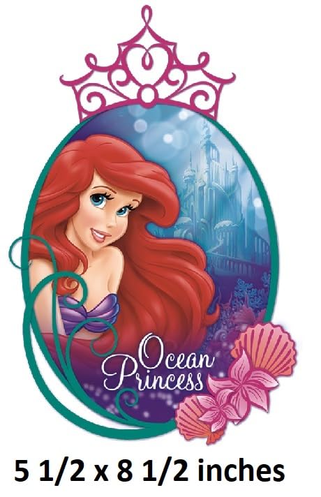 Generic 8"" Ariel Wall Decal Little Mermaid Peel and Stick Vinyl Sticker Princess Girls Room Decoration Removable Home Decor Self Adhesive Art 5 1/2 x 8 1/2 Inches
