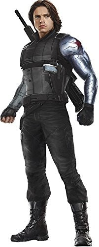 10 Inch Winter Soldier Bucky Barnes Captain America Shield Civil War Team Cap Marvel Avengers Comics Removable Wall Decal Sticker Art Home Decor Kids Room Boys Decoration 4 1/2 x 10 1/2 inches
