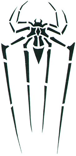 3 Inch Spider-Man Black Logo Decal Symbol Spiderman Marvel Comics Removable Peel Self Stick Adhesive Vinyl Decoration Wall Sticker Art Kids Room Home Decor Boys Nursery 1 1/2 x 3 Inch