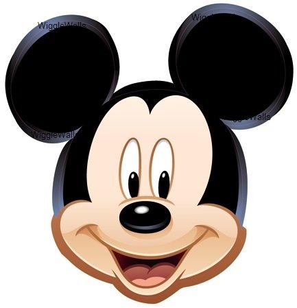5 Inch Mickey Mouse Ears Head Removable Wall Decal Sticker Art Home Decor 5 1/4 inch Wide by 5 1/2 inch Tall Each