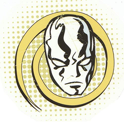 4 Inch Classic Silver Surfer Marvel Comics Removable Peel Self Stick Adhesive Vinyl Decorative Wall Decal Sticker Art Kids Room Home Decor Boys Children 3 1/2 x 3 1/2 inches