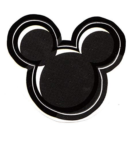2 Inch Vintage Black/White Mickey Mouse Classic Ears Head Removable Wall Decal Sticker Art Home Decor 1 3/4 inch Wide by 1 1/2 inch Tall Each