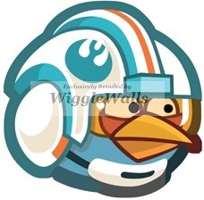3 Inches Blue Bird Angry Birds Star Wars Removable Peel Self Stick Adhesive Vinyl Decorative Wall Decal Sticker Art Kids Room Home Decor Girl Boy 3x2 Inch