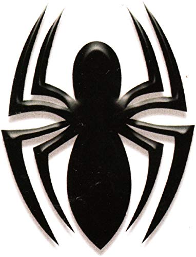 2 Inch Ultimate Spider-Man Black Logo Decal Spiderman Marvel Comics Removable Peel Self Stick Adhesive Vinyl Decoration Wall Sticker Art Kids Room Home Decor Boys Nursery 1 1/2 x 2 Inch Tall