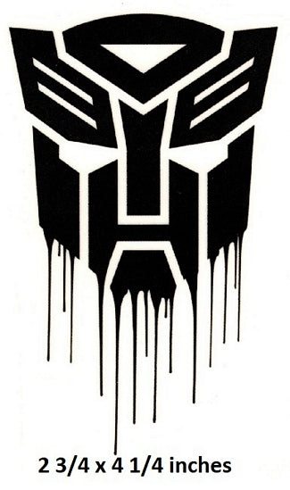 Autobots Logo Melt Wall Decal Transformers AOE Removable Sticker Art Disney Pixar Peel and Stick Home Room Decor 2.75 x 4.25 inches