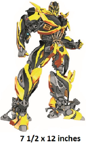 Transformers character with yellow and black design on a white background