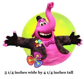 Colorful cartoon character with text indicating width and height
