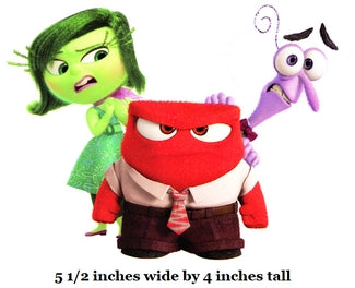  one green and one red with a purple character, on a white background.