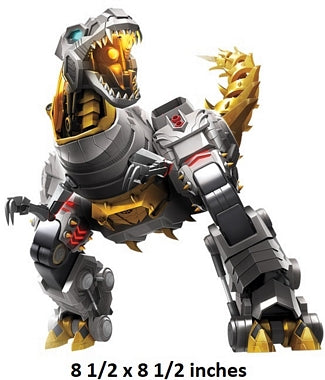 robot with dragon-like features on a white background