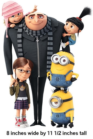 Gru Family Margo Edith Agnes Minions Wall Decal Despicable Me Minion Girls Removable Sticker Art Peel and Stick Home Room Decor 9 x 14.25 inches