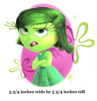 Small green and pink character with butterfly wings on a white background
