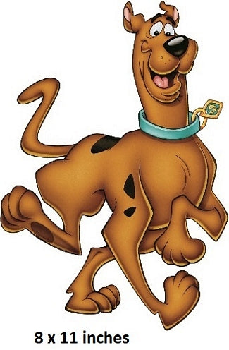 Cartoon dog character with a collar and tag, standing on a white background.