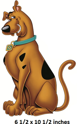 Cartoon dog with a blue collar on a white background