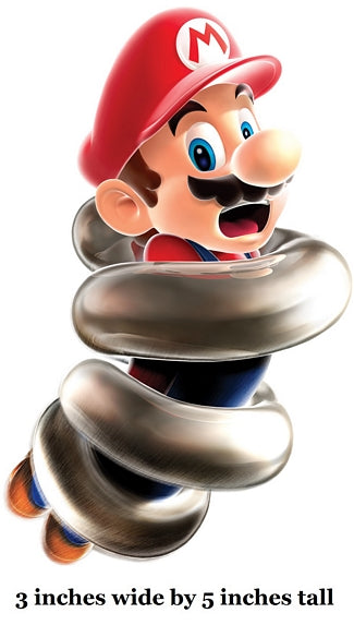 Super Mario character in a shell with dimensions displayed