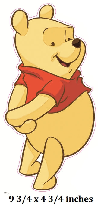 Cartoon bear character with a red shirt on a white background