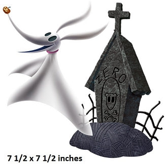 Animated character with a small tombstone labeled 'Zero' on a white background