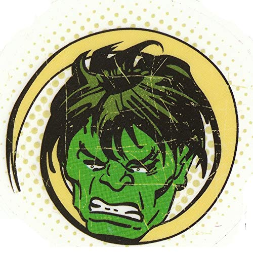 2 Inch Classic Green Incredible Hulk Marvel Avengers Bruce Banner Comics Removable Wall Decal Sticker Home Decor 2 1/2 inch Wide x 2 1/2 inch Tall