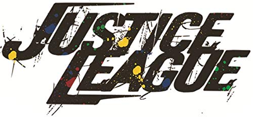 5 Inch Justice League Text Logo Decal DC Comics Repositionable Removable Peel Self Stick Wall Sticker Art Home Decor (Decoration for Walls Laptop Tumbler) 4.5 by 2 inch