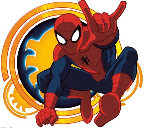 9 Inch Ultimate Spiderman Web Slinger Decal Spider Man Removable Peel Self Stick Adhesive Vinyl Decoration Wall Sticker Art Kids Room Home Decor Boys Children Nursery Baby 7x7 Inch Tall