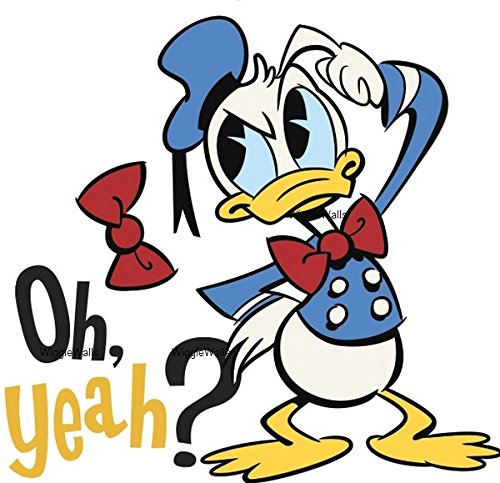 8 Inch Classic Donald Duck Mickey Mouse Clubhouse Vintage Removable Wall Decal Sticker Art Walt Disney Home Decor 8 1/2 inches Wide by 7 3/4 inches Tall