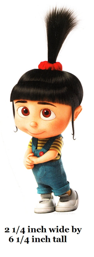 Agnes Gru Wall Decal Despicable Me Girl Minions Removable Sticker Art Peel and Stick Home Room Decor 2.25 x 6.25 inches