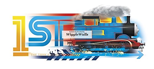 9 Inch Thomas The Tank Engine & Friends Blue No. 1 Removable Wall Decal Sticker Art Home Decor 9 inches Wide by 3 1/2 inches Tall