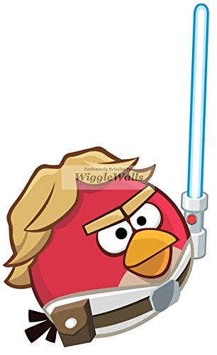 8 Inches Luke Skywalker Red Bird Angry Birds Star Wars Removable Peel Self Stick Adhesive Vinyl Decorative Wall Decal Sticker Art Kids Room Home Decor Girl Boy 4x8 Inch
