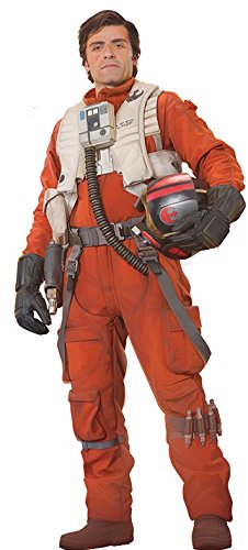 10 Inch Poe Dameron BB-8 Astromech Droid BB8 Resistance Pilot X Wing Star Wars Episode VII 7 The Force Awakens Removable Wall Decal Sticker Art Home Decor Kids Room-4 1/2 by 10 1/2 Inch