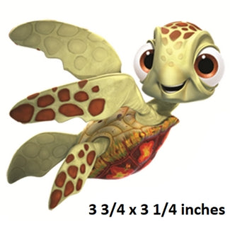sea turtle with brown spots on a white background