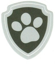 1 Inch Ryder Badge Paw Pup Wall Decal Sticker Pups Puppy Puppies Dog Dogs Removable Peel Self Stick Adhesive Vinyl Decorative Art Kids Room Home Decor Children 1 1/2 x 1 1/2 inches