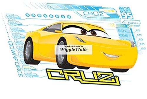 6 Inch Cruz Ramirez Wall Decal Sticker Disney Pixar Cars 3 Movie Removable Peel Self Stick Adhesive Vinyl Decorative Art Room Home Decor Kids Room Nursery Racing Decor 6 by 3 inches