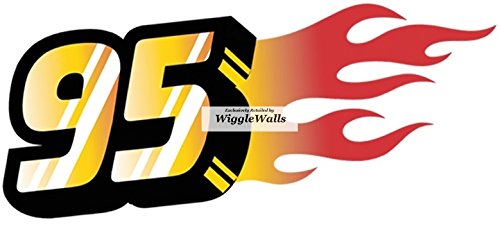 8 Inch Lightning McQueen Wall Decal Sticker 95 Disney Pixar Cars 3 Movie Removable Peel Self Stick Adhesive Vinyl Decorative Art Room Home Decor Kids Room Nursery Racing Decor 8 by 3 inches