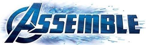 5 Inch Avengers Assemble Logo Decal Iron Man Captain America Thor Hulk Black Widow Hawkeye Marvel Comics Removable Peel Self Stick Vinyl Wall Sticker Art Kids Room Home Decor 4 1/2 x 1 1/2 Inch Tall