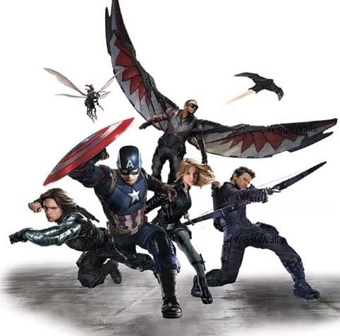 WESTLEY Soldado de Inverno Homem Formiga Gavião Agente Falcão 13 Capitão América Guerra Civil Marvel Vingadores Comics Adesivo de Parede removível Arte para
