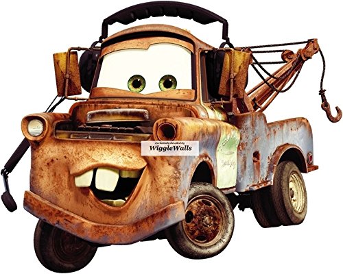 9 Inch Tow Mater Wall Decal Sticker Disney Pixar Cars 2 Movie Truck Removable Peel Self Stick Adhesive Vinyl Decorative Art Room Home Decor Kids Room Nursery Racing Decor 9 by 7 inches