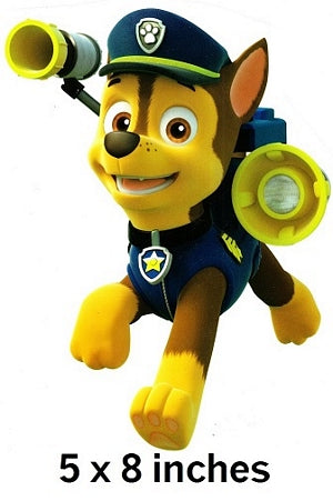 Chase Paw Patrol Police Pup Wall Decal Removable Sticker Peel and Stick Art 5 x 8 inches