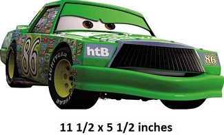 #86 Green Chick Hicks Wall Decal Disney Cars Movie Removable Sticker Peel and Stick Art 11.5 x 5.5 inches