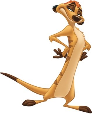 4 Inch Timon Meercat Lion King Movie Animal Removable Peel Self Stick Adhesive Vinyl Decorative Wall Decal Sticker Art Kids Room Home Decor Girl Boy Children Bedroom 3 x 4 inch Tall