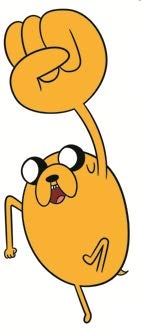 2 Inch Jake The Dog Fist Bump Decal Adventure Time with Finn and Removable Wall Sticker Art Home Decor Kids Room 2 Inch by 4 Inch Tall