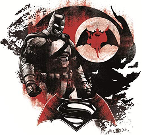 5 Inch Batman v Superman Decal vs Versus Bat Man Dark Knight DC Comics Repositionable Removable Peel Self Stick Wall Sticker Art Home Decor (Decoration for Walls Laptop Yeti Tumbler) 5 by 5 inch