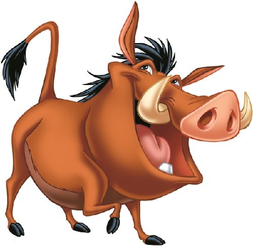6 Inch Pumba Warthog Wart Hog Lion King Movie Animal Removable Peel Self Stick Adhesive Vinyl Decorative Wall Decal Sticker Art Kids Room Home Decor Girl Boy Children Bedroom 6 x 5 inch Tall